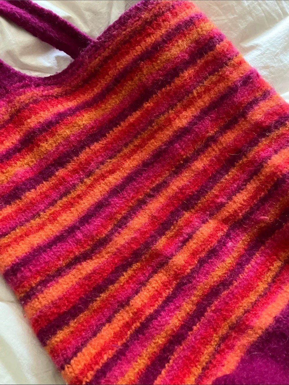Felted Wool bag for beach or market or overnights huge 19” hand made wool